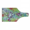 thumbnail image 1 of Psychedelic Cutting Board, Digital Fractal Landscape by Lake Tree Abstract Surreal Illustration, Decorative Tempered Glass Cutting and Serving Board, Wine Bottle Shape, Multicolor, by Ambesonne, 1 of 1