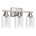 thumbnail image 1 of Luz para Tocador de Baño Ascher de 3 Luces Níquel Cepillado 120V, 1 of 9
