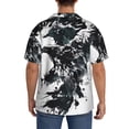 thumbnail image 3 of Vsdgher Abstract Eagle Ink Men's Cuban Shirt, Hawaiian Shirts, Business Casual Button Down Shirts, Short Sleeve Shirt-Small, 3 of 5