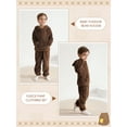 thumbnail image 3 of SILVERCELL 1-5T Toddler Boys Girls Fleece Pants Hoodie Tops Set Kids Baby Winter Warm Bear Hooded Sweatshirt Sweatpants 2Pcs Tracksuit Outfits Set, 3 of 7
