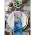 thumbnail image 3 of nqOlkjepod Marble Blue Purple Cloth Napkins Set of 6 Reusable Dinner Napkins, Modern Art Ink Painting Cocktail Napkin Washable Table Napkins for Wedding/Holiday Party/Baby Shower 20"x20", 3 of 8