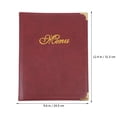 thumbnail image 2 of Red PU Restaurant Menu Book Durable Meal Price Folder with Design for Easy Updates 12.5x8.5 inches, 2 of 7