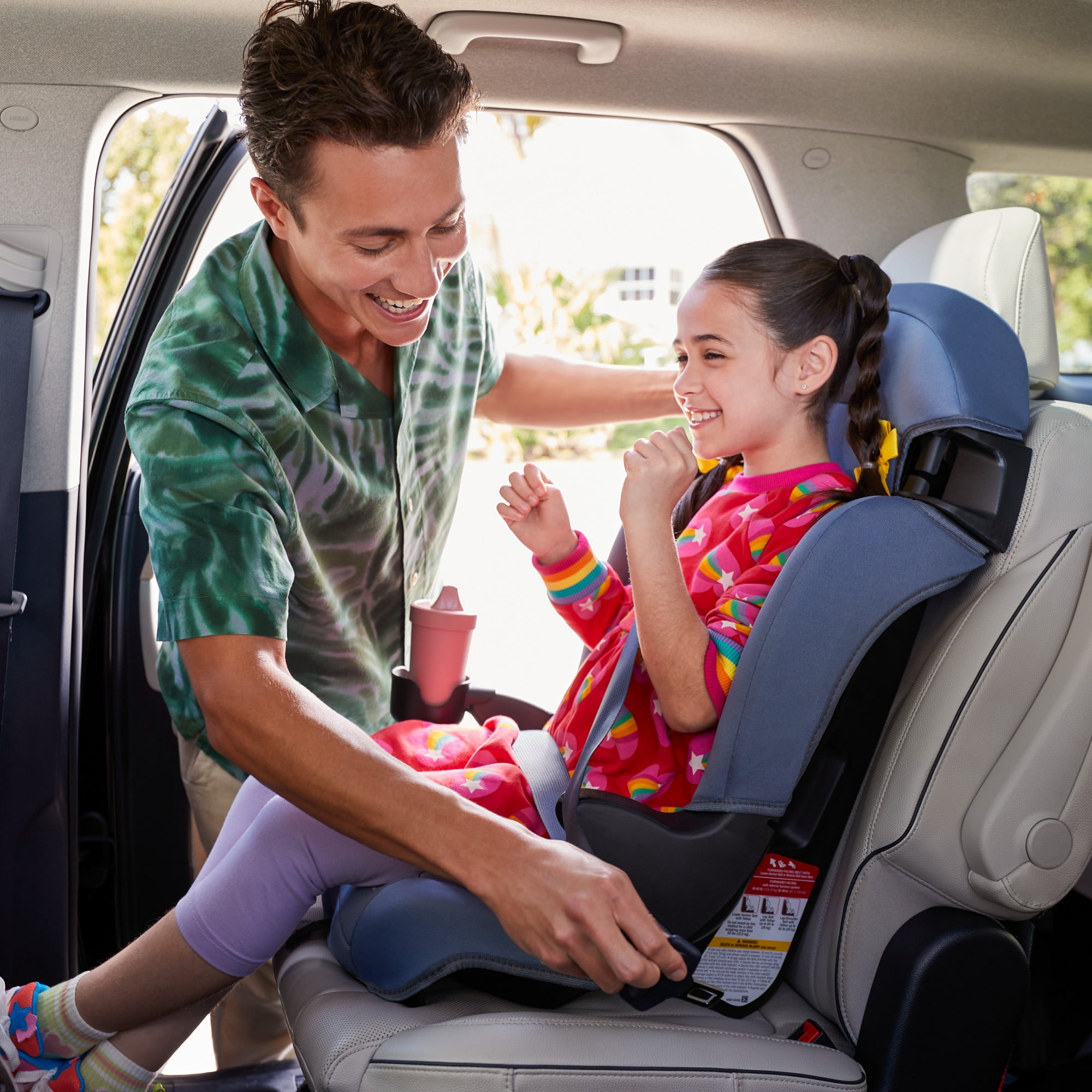 Cosco Kids Finale DX 2-in-1 Booster Car Seat, Rainbow