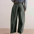 thumbnail image 4 of iHPH7 Corduroy Pants Women, Wide Leg Pants Woman, Barrel Pants Women, Baggy Pants, Harem Pants Women, Green M, 4 of 5