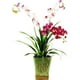 Designs by Lauren 16F42 Trio d'Orchidées de 34 Po dans un Vase en Céramique Gaufré – image 1 sur 1