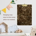 thumbnail image 4 of FMSHPON Brown Marble Clipboard Hardboard Wood Nursing Clip Board and Pull for Standard A4 Letter 13x9 inches, 4 of 4