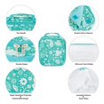 thumbnail image 2 of Reinforced Water Resistant School Backpack and Insulated Lunch Bag Set - Teal Floral Motif, 2 of 4