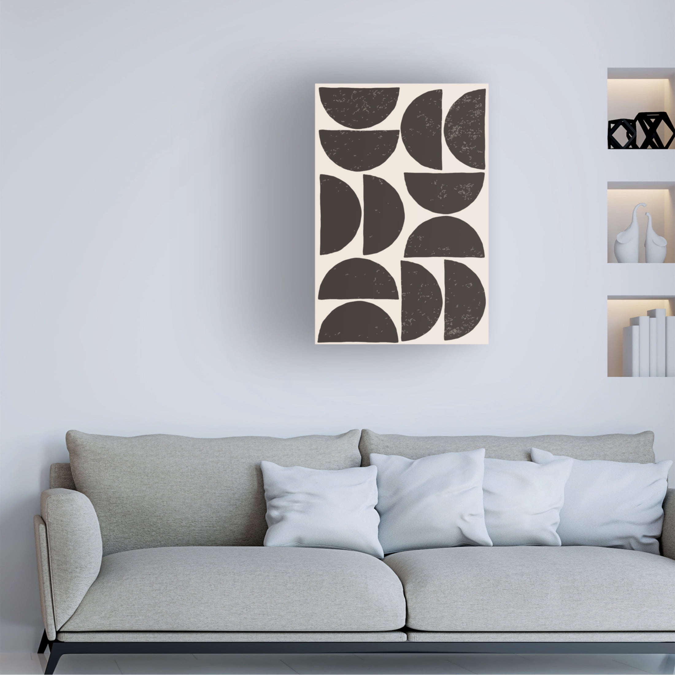 Trademark Fine Art jay stanley  Minimal Circles 1 Canvas Wall Art
