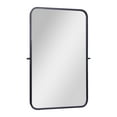thumbnail image 2 of Emma + Oliver 35" x 27" Rectangular Pivot Wall Mirror with Slim Black Frame and Silver Backed Glass for Clarity for Bathrooms, 2 of 11
