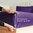 thumbnail image 4 of CGK Linens 3-Piece Ultra Soft & Comfy Hotel Luxury Sheet Set - Twin Size Cooling Bed Sheet Fits 8"-16" Mattresses, Purple, 4 of 7