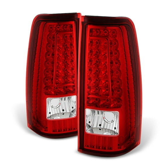 1999-2002 Chevy Silverado 1500 99-06 GMC Sierra Red LED Tail Lights Brake Lamps