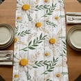 thumbnail image 5 of Table Runners 60 Inches Long Dress Scarves, Spring Daisy Farmhouse Kitchen/Dining Table Runner, Small Coffee Tablerunners, Farmhouse Country Flower Leaf Plant Wood Grain 13x60 Inch, 5 of 9