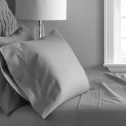 Hotel Style 600 Thread Count Sateen 100% Cotton Sheet Set, Queen, Soft Silver, 4-Pieces