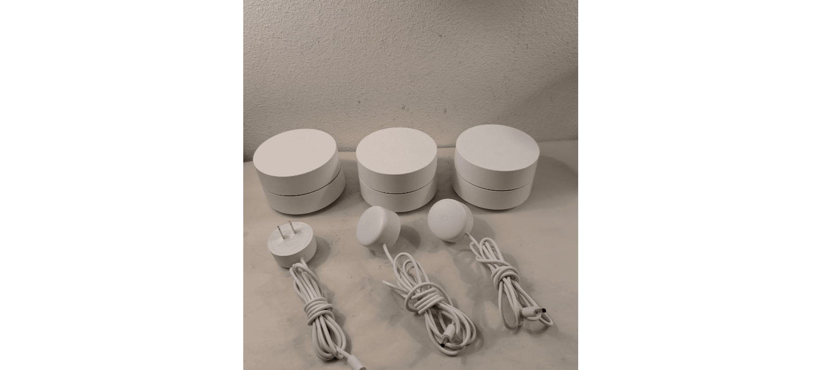 Pre-Owned Google GJ2CQ Wifi Mesh Wifi System Wifi Router Replacement - 3 Pack