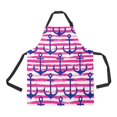 thumbnail image 1 of HATIART Kitchen Aprons Anchor Stripe Adjustable Bib Apron with Pockets for Women Men, 1 of 1