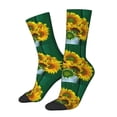 thumbnail image 2 of Uemuo Sunflowers in Bucket Pattern Women's Crew Socks, Soft Durable Breathable Moisture-Wicking with Odor Control Cotton socks, 2 of 9