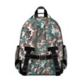 thumbnail image 3 of Green Brown Camo Irregular Shapes Pattern Backpack for School,Cute School Bag,Schoolbag with Adjustable Shoulder Straps & Padded Back,15.25"x11.5"x5.25", 3 of 5