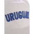 thumbnail image 2 of International World Sports Countries Baseball Hat Layered PVC Letters Strapback, Uruguay White Navy Royal, 2 of 5