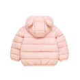 thumbnail image 3 of Usaibhir Winter Down Coats for Kids Baby Boys Girls Light Puffer Padded Jacket Bear Hoods Toddler Outerwear 1-6T, 3 of 12