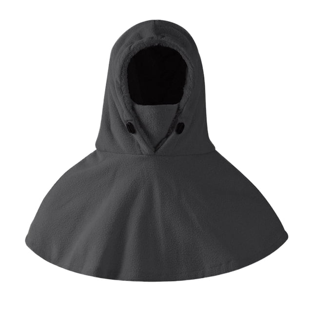 Injueey Máscara femenina de poliéster, gorros cálidos para mujer, máscara de esquí a prueba de viento de invierno, capucha Sherpa, Suministros térmicos gris