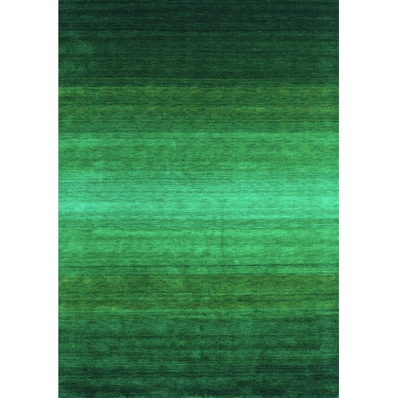 Ahgly Company Machine Washable Indoor Rectangle Abstract Turquoise Blue Contemporary Area Rugs, 8' x 10'