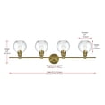 thumbnail image 3 of Collier 4 light Black and Clear glass Wall sconce, 3 of 7