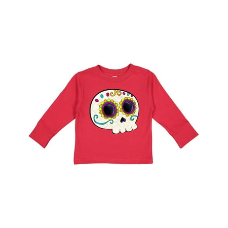 

Inktastic Cute Sugar Skull for Day of the Dead Gift Toddler Boy or Toddler Girl Long Sleeve T-Shirt
