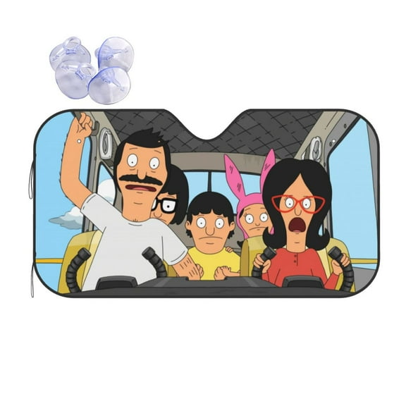 Bob'S Burgers Car Windshield Sunshades Car Sun Shade Car Sun Visor For Uv Rays & Sun Heat Protection Medium