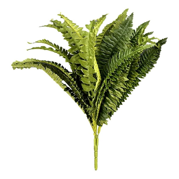 Ramo de Hojas de Helecho Persa Artificial de 47 Cm | Plantas Verdes Simuladas de Seda, Plástico y Hierro | Decoración para Interior y Exterior, Hogar, Oficina, Jardín, Aspecto Natural y Duradero