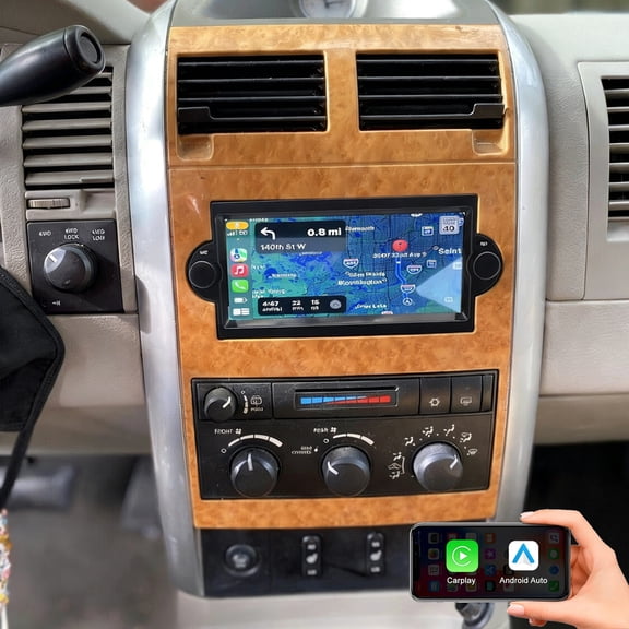 Gsuatey 2G 32G Android Car Stereo for Chrysler Aspen 2007-2008 with Wireless CarPlay Android Auto, 6.86 Inch Car Radio GPS Navigation WiFi SWC Bluetooth FM with Backup Camera