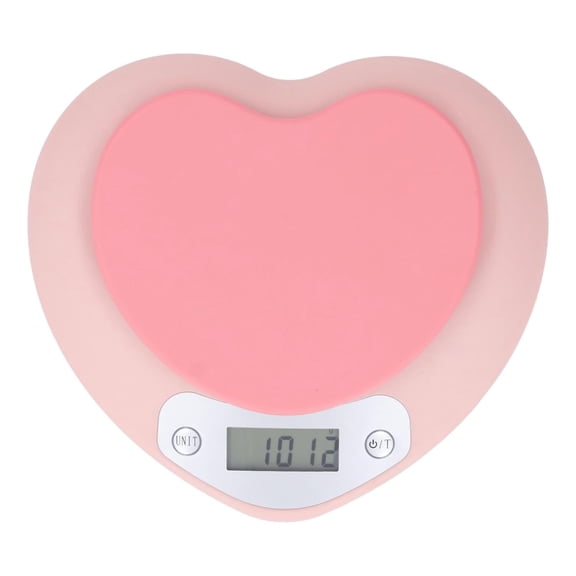 ABPETE Digital Kitchen Scale 1g Accuracy 5kg Rechargeable Heart Shape for Baking Cooking Drug Formulation - Suitable for Home and Lab Use