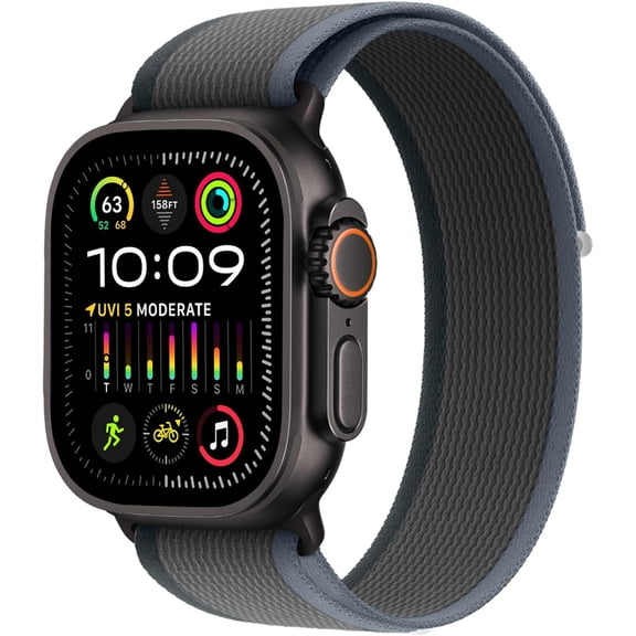 ERUCND-Trail Loop Nylon Band - Compatible with Apple Watch Ultra 2 Band/Ultra Bands 49mm 45mm 44mm Men Women, Braided Elastic Weave Sport Strap for iWatch Ultra 2, iWatch Ultra Series 10 46mm SE/9/8/