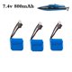thumbnail image 1 of 7.4v 800mah 18350 Li-ion Battery For H100 H102 H106 7.4v Battery For Jjrc S1 S2 S3 S4 S5 High Speed Rc Boat, 1 of 3