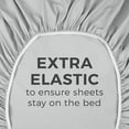 thumbnail image 5 of CGK Linens 400 Thread Count Single Fitted Sheet Only - King Size 100% Cotton Sateen Bottom Sheet, Fits Mattress Up To 16", Light Grey, 5 of 6