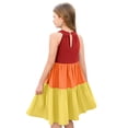 thumbnail image 6 of Girl's Dresses Sleeveless Tiered Swing A-Line Cute Midi Casual Sundress, 6 of 6