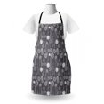 thumbnail image 3 of Winter Apron, Monochrome Composition with Blizzard Romantic January, Unisex Kitchen Bib with Adjustable Neck for Cooking Gardening, Adult Size, Charcoal Grey White, by Ambesonne, 3 of 4