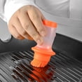 thumbnail image 1 of Danhjin Plastic Kitchen Baking Oil Bottle Dustproofs Storage Cover Push Type Silicones Barbecue Brush Sauces Brush Kitchen Baking Oil Bottle Brush Barbecue Tools, 1 of 5