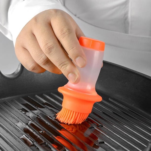 Fiudx Decoraciones navideñas para interiores Funda de almacenamiento a prueba de polvo, tipo a presión, de silicona, cepillo para barbacoa, cepillo para salsas, cepillo para botellas de aceite para r