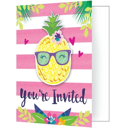 Pineapple Party Invitations, 24 Count