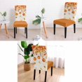 thumbnail image 2 of muroi Pumpkins Fall Dining Room Chair Covers Set of 6, Stretch Kitchen Chair Cover Protector, Thanksgiving Orange Maple Leaf Chair Slipcovers RemovableSeat Cover for Party Banquet, 2 of 7