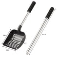 thumbnail image 2 of Yangbaga Metal Cat Litter Scoop with Deep Shovel&Long Handle,Detachable Stainless Steel Non-Stick Litter Sifter with Foam Padded Grip, No Bending Back Heavy Duty Cat Litter Scooper, 2 of 7