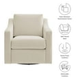 thumbnail image 4 of Armchair Chair, White, Velvet, Living Room Lounge Cafe Lobby Hospitality Restaurant, Modern Contemporary, HB37928, 4 of 9