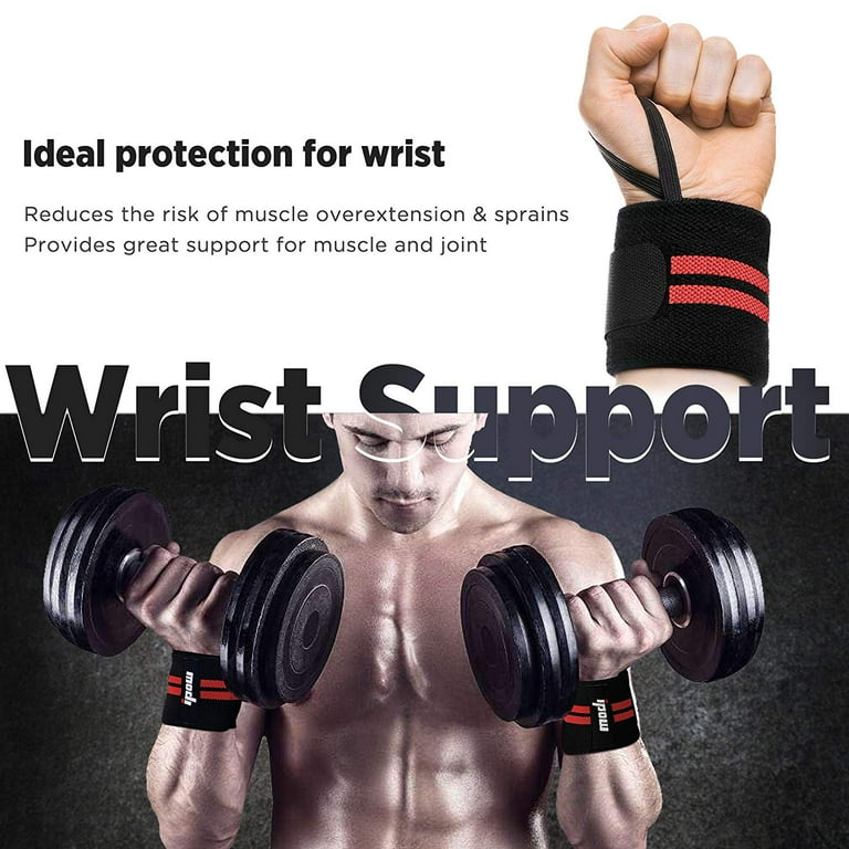 Wrist Band Support 1 Pair with Thump Loop Strap for Gym Power Lifting Heavy Workout Wrist Supporter Both Hand Gym Accessories for Men & Women