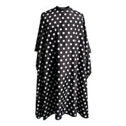 SMARTHAIR Professional Salon Cape Polyester Baber Cape Hair Cutting Cape,54"x62",Black and White Dots,C375001C