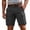 Dark Gray #054, variant on Mens Cargo Shorts Elastic Waist Stretch Work Shorts Relaxed Fit Hiking Chino Short Multi Pockets, S