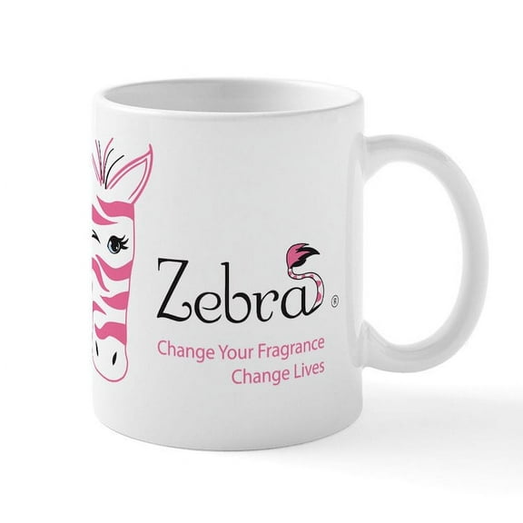 CafePress - Pink Zebra Mug - 11 oz Ceramic Mug - Novelty Coffee Tea Cup