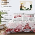 thumbnail image 5 of Valentine's Day Duvet Cover Set Twin Size, Gnome Couple Red Pink Love Heart Floral Leaf Gradient Pink 4 Piece Bedding Set with Zipper Closure & Corner Ties Soft Breathable Comforter Cover for Bedroom, 5 of 9