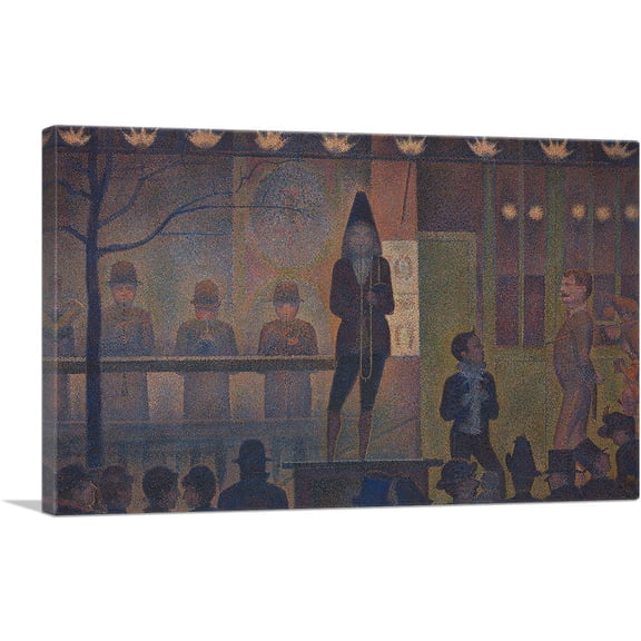 ARTCANVAS Circus Sideshow 1889 Canvas Art Print by Georges Seurat - Size: 26" x 18" (0.75" Deep)