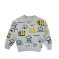 thumbnail image 2 of Girls Youth Gameday Couture  Gray Michigan Wolverines Always On Repeat Pullover Sweatshirt, 2 of 3
