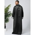 thumbnail image 6 of TiaoBug Men's Priest Robe Metallic Shiny Clergy Dress Pastor Preachers Cassock Worship Gown Church Outfit Black S, 6 of 7